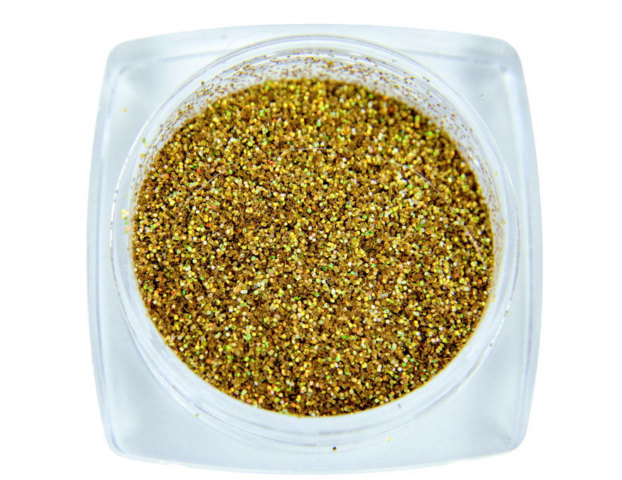 Komilfo spangles 003, size 0.08 mm, (gold, hologram), 2.5 g
