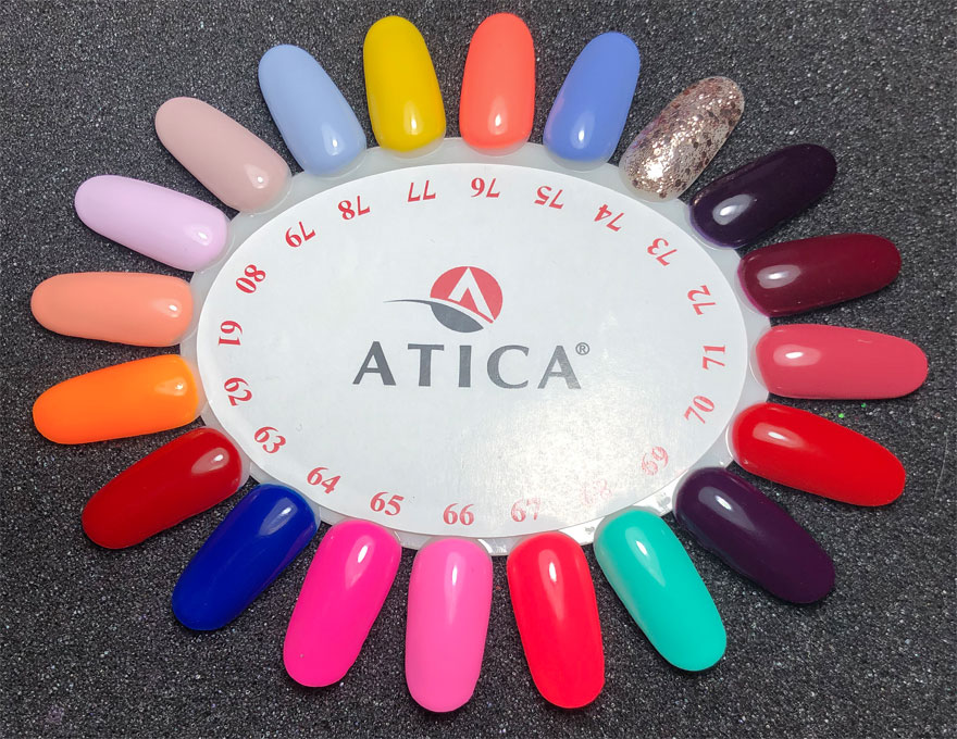 Atica Kona Berry GPM69 gel-varnish (eggplant, enamel), 7.5 ml