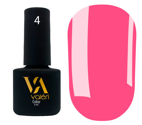 Valeri Gel nail polish 004 (raspberry pink, enamel), 6 ml