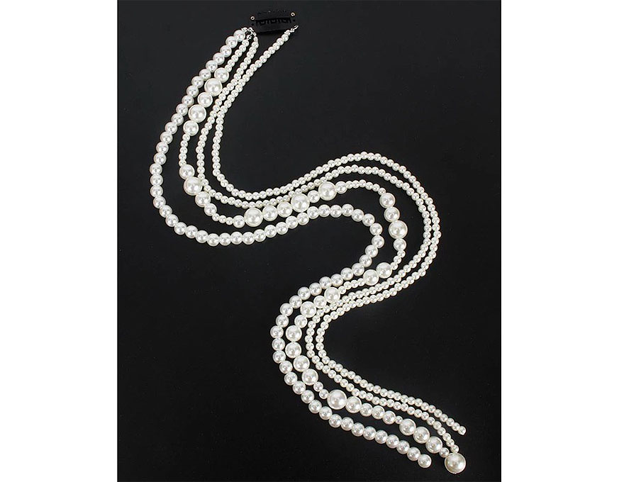 Pearls on a hairpin (4 ribbons) 1120С
