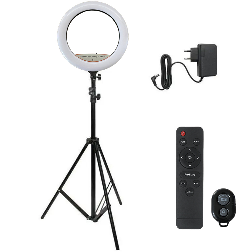 Ring lamp Soft Ring Light RL-14 Inch (3 mounts + remote control + tripod + bag) ring diameter 36 cm (1 month warranty)