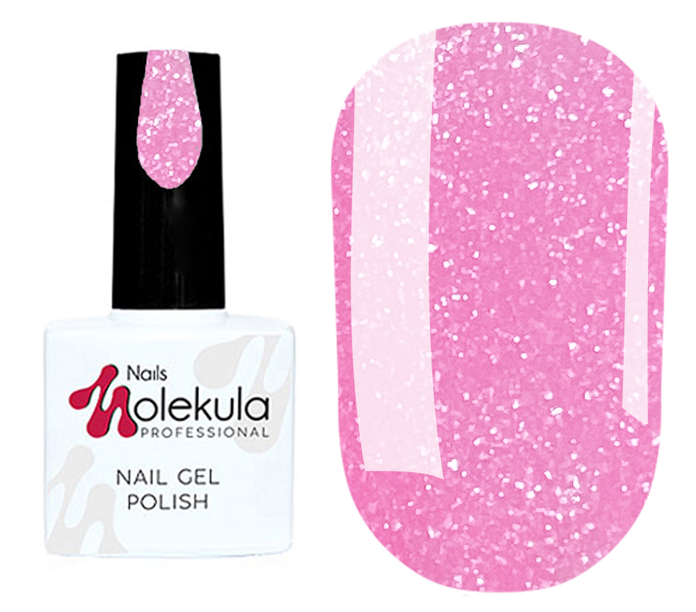 Gel polish Molekula №143 (pink, with mica), 11 ml