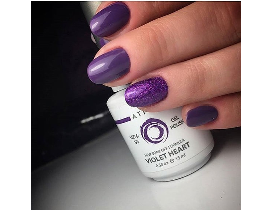 Atica Violet Heart GPM08 gel-varnish (plum, enamel), 7.5 ml