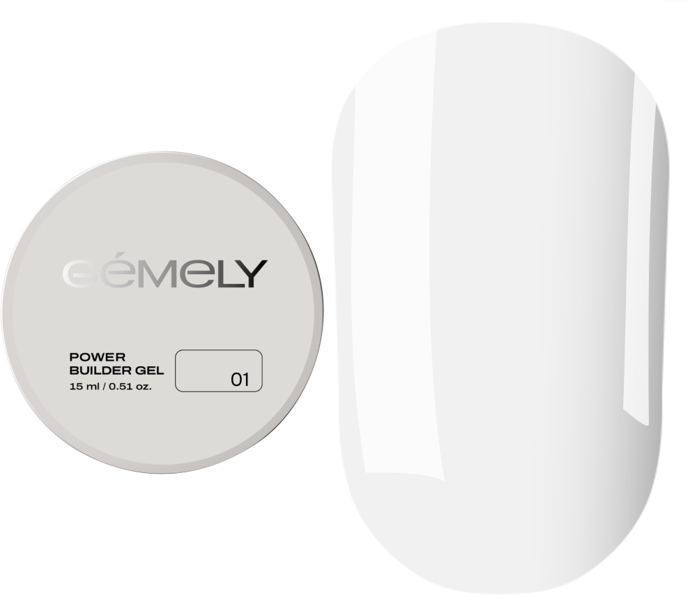  GÉMELY ex GA&MA Гель для нігтів Power Builder gel 001, 15 мл