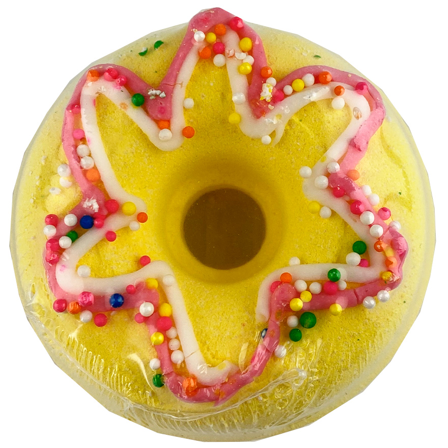 Bath bomb Donut, a soft drink with a soft look