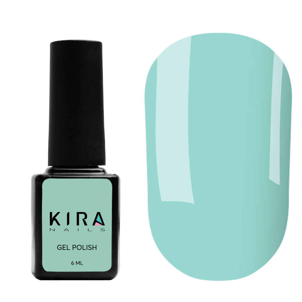 Гель-лак Kira Nails №026 (світлий бірюзовий, емаль), 6 мл