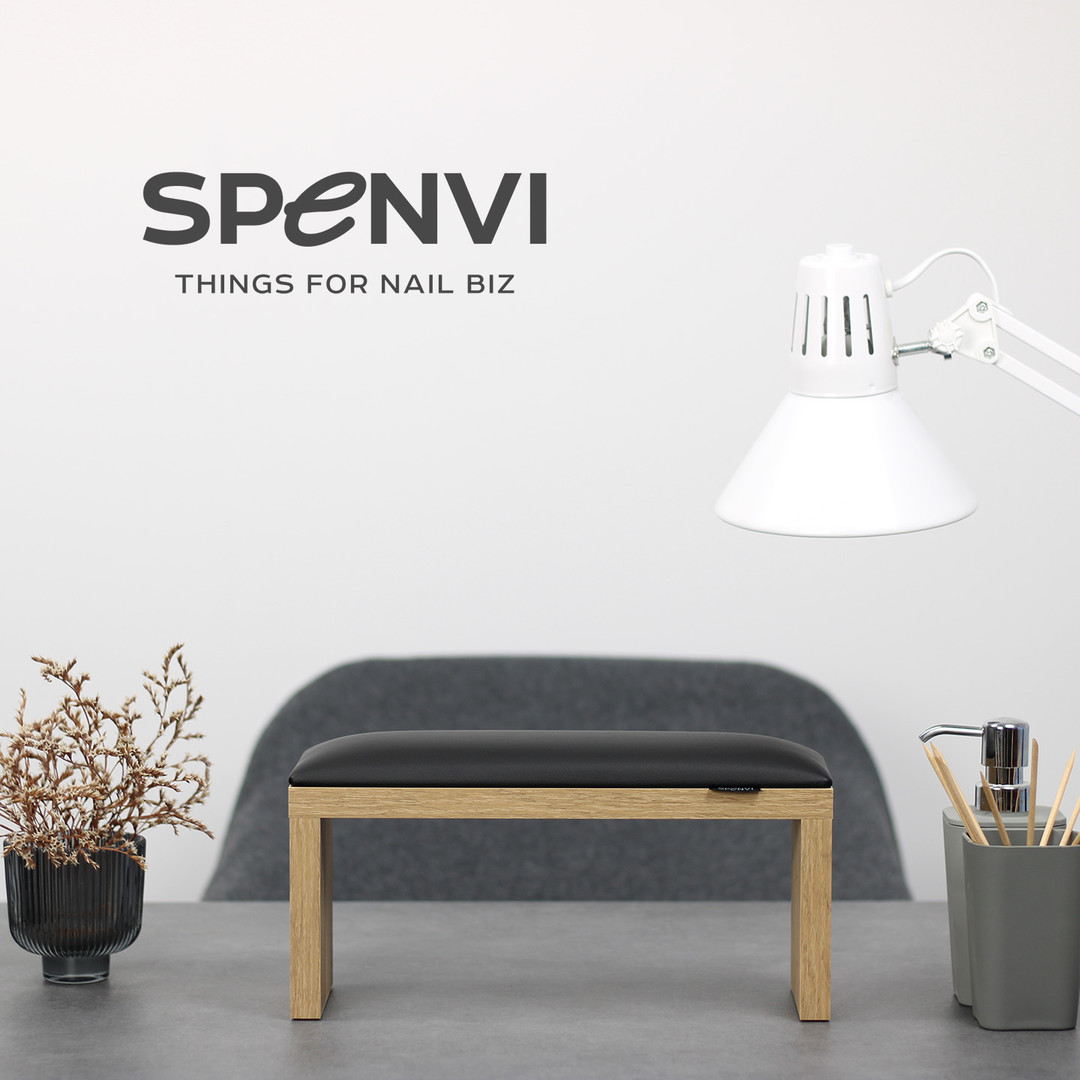 SPENVI Stand for manicure on brown legs Black