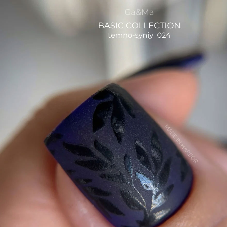 GA&MA Gel polish Basic collection 024 dark-syniy, 10 ml