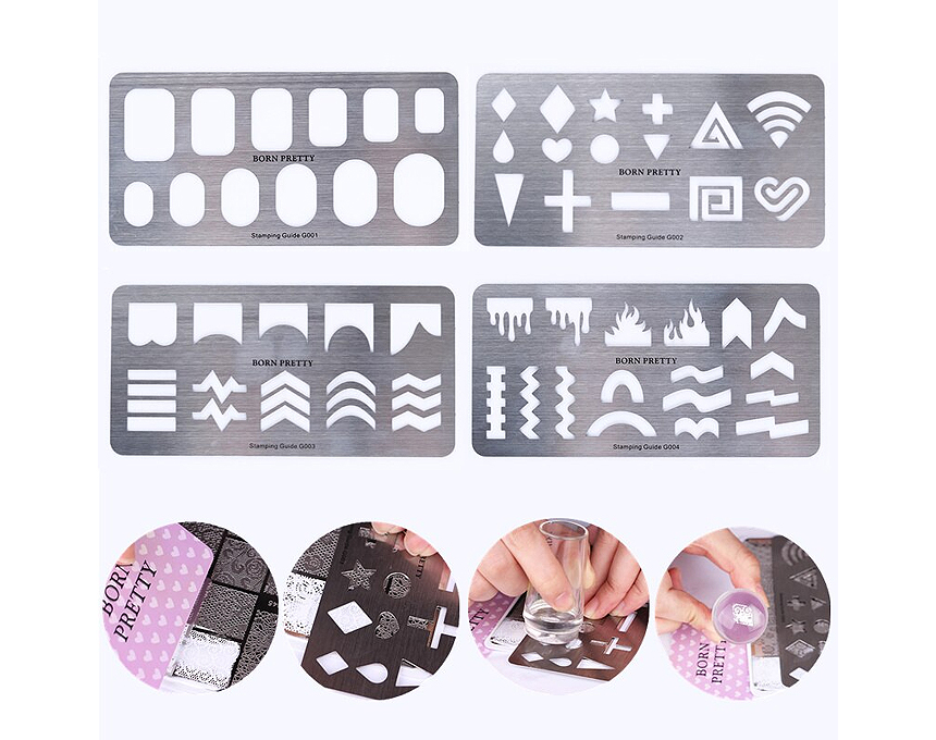 Born Pretty Stamping Stencil Plate Stamping Guide G004