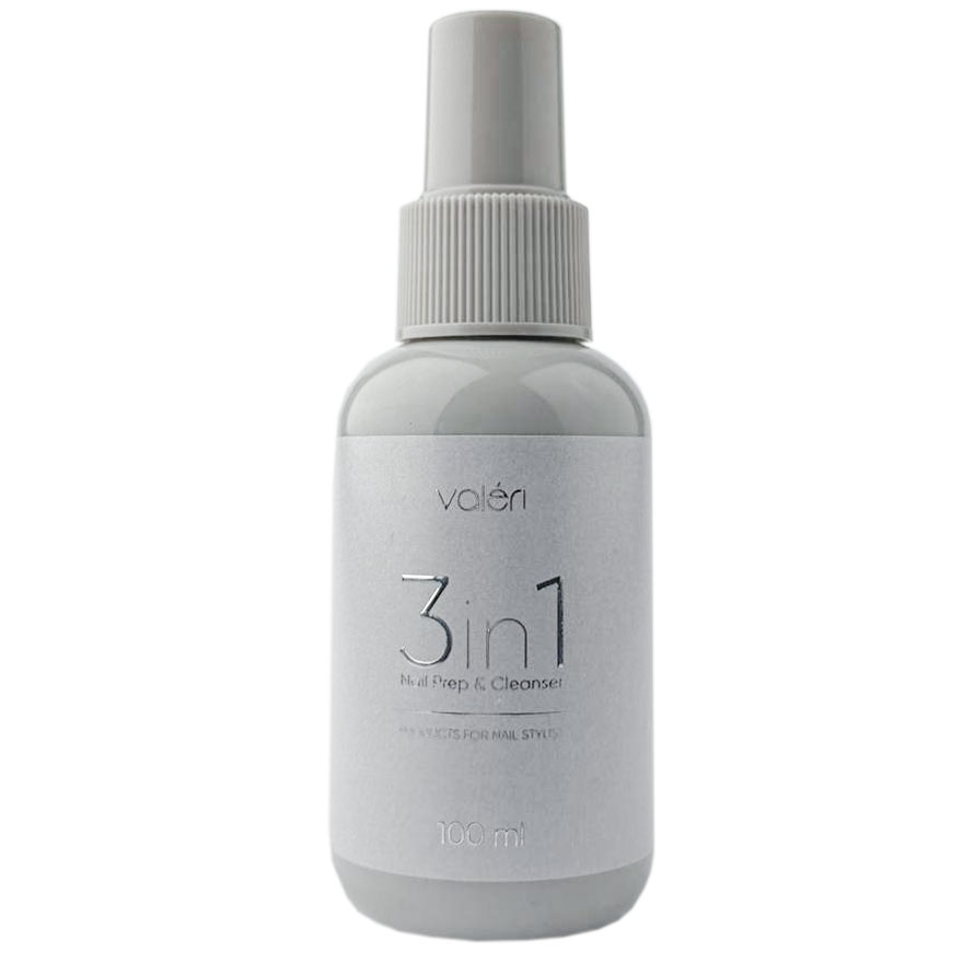 Valeri Засіб для знежирення та зняття липкого шару 3в1 Nail Prep & Cleanser, 100 мл (спрей) Valeri Засіб для знежирення та зняття липкого шару 3в1 Nail Prep & Cleanser, 100 мл (спрей)