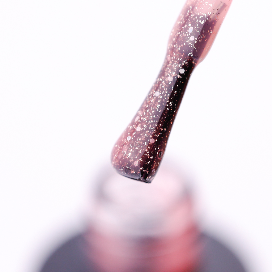 Gel Polish ADORE Professional No. 393 (pink with gold microshine and sparkles, translucent), 7.5 ml