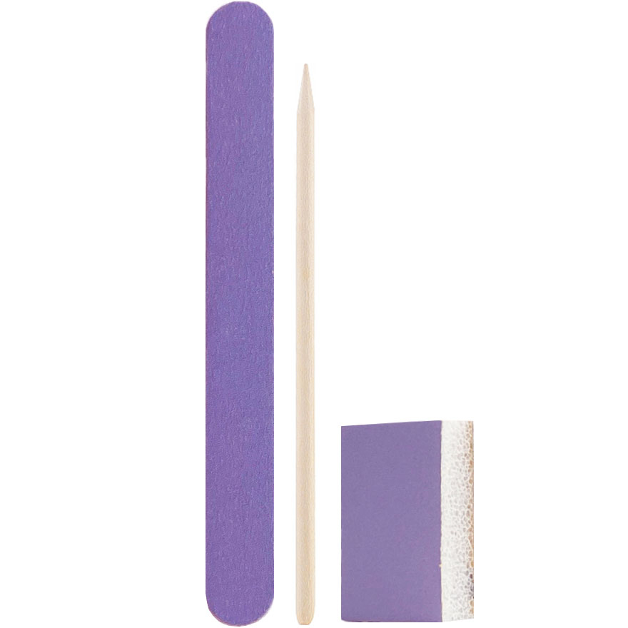 DNKa Набір одноразовий для манікюру Manicure set (пилка, баф, апельсинова паличка)