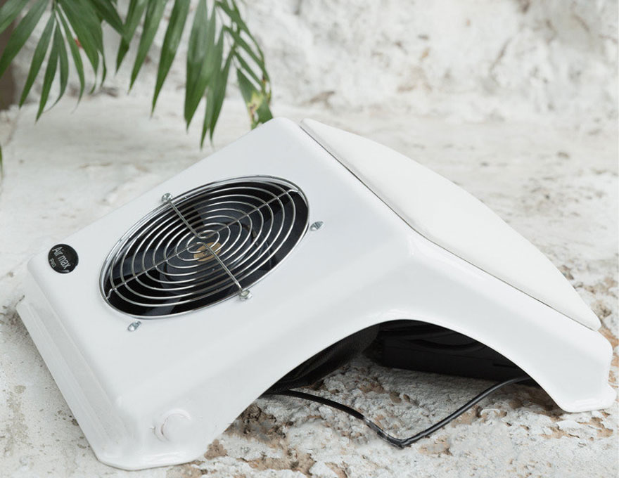 AIR MAX N4 PRO Manicure hood with power regulator, white with white pillow