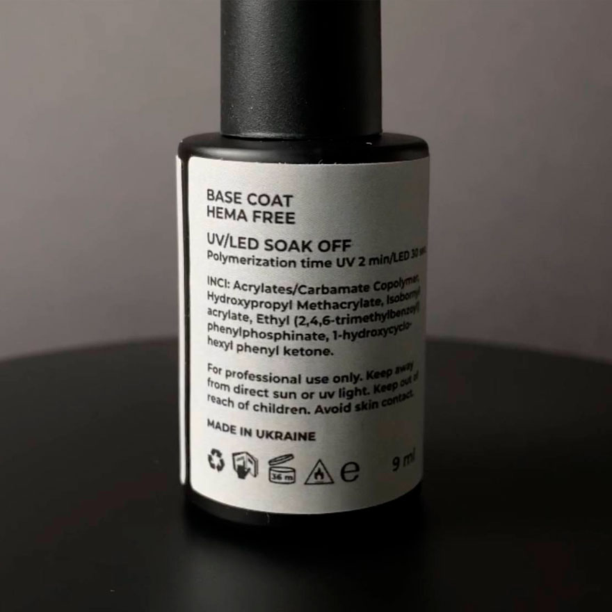 Vakula Nails Transparent base with strong adhesion HEMA FREE, 9 ml