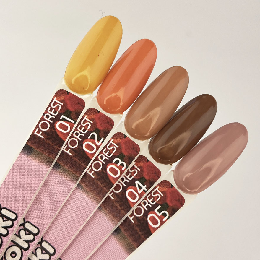 Toki Toki Gel nail polish Forest FS02 (coral orange, enamel), 5 ml