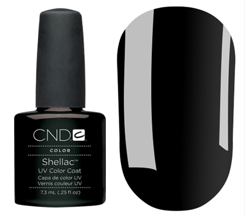 CND Гель-лак для нігтів Shellac Black Pool (чорний класичний), 7,3 мл