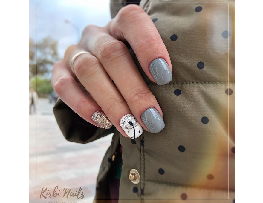 Atica Foggy GPM175 gel-varnish (gray, enamel), 7.5 ml