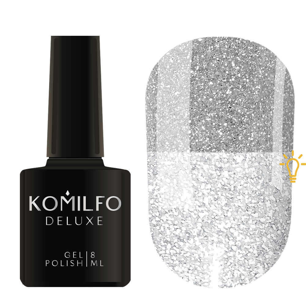Komilfo Luminous Collection L001 (silver, reflective), 8 ml