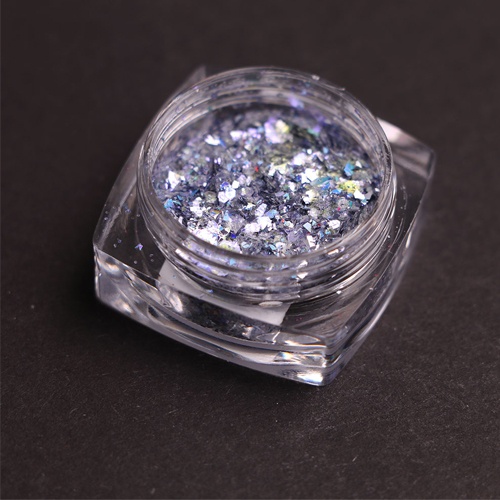Komilfo sequins MIX chameleon 003, mix sizes, (silver / blue / purple), 1.5 g