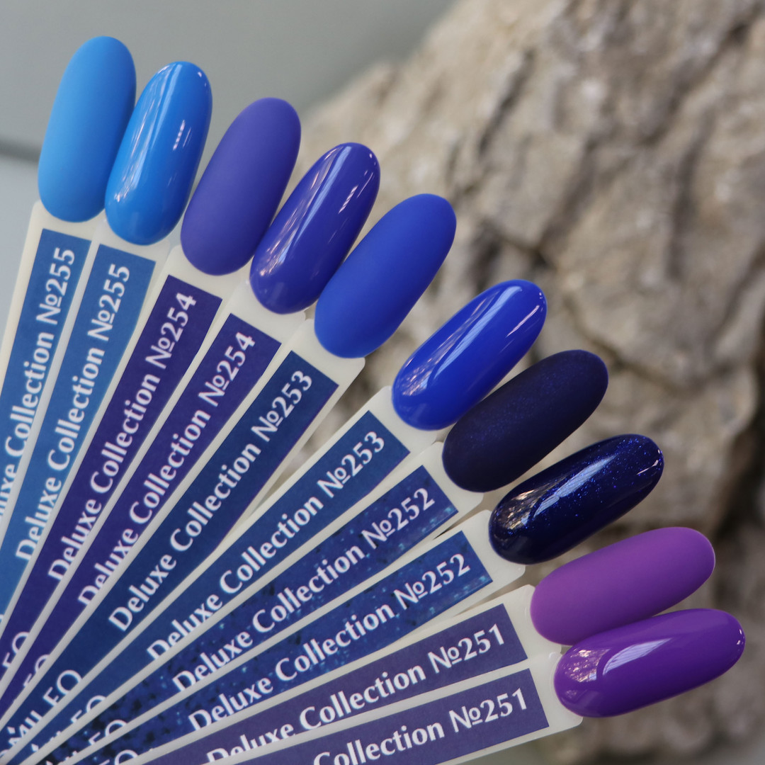 Gel Polish Komilfo Deluxe Series D252 (dark blue, micro gloss), 8 ml.