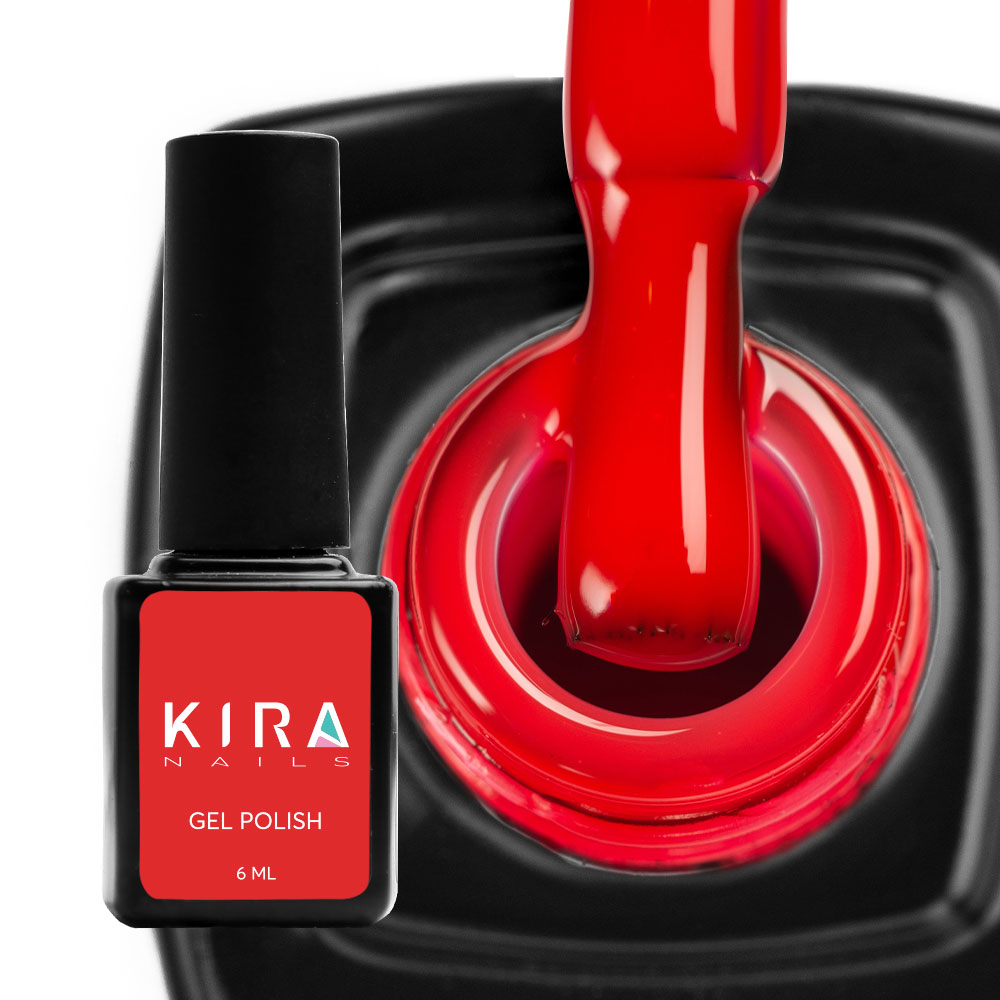 Гель-лак Kira Nails №172 (кораловий, неоновий, напівпрозорий), 6 мл