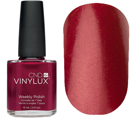 Лак CND Vinylux Weekly Polish - 139 Red Baroness (насичений малиновий, мікроблиск), 15мл