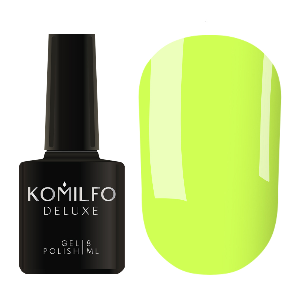 Gel Polish Komilfo Deluxe Series D262 (acidic, lime yellow, enamel), 8 ml.