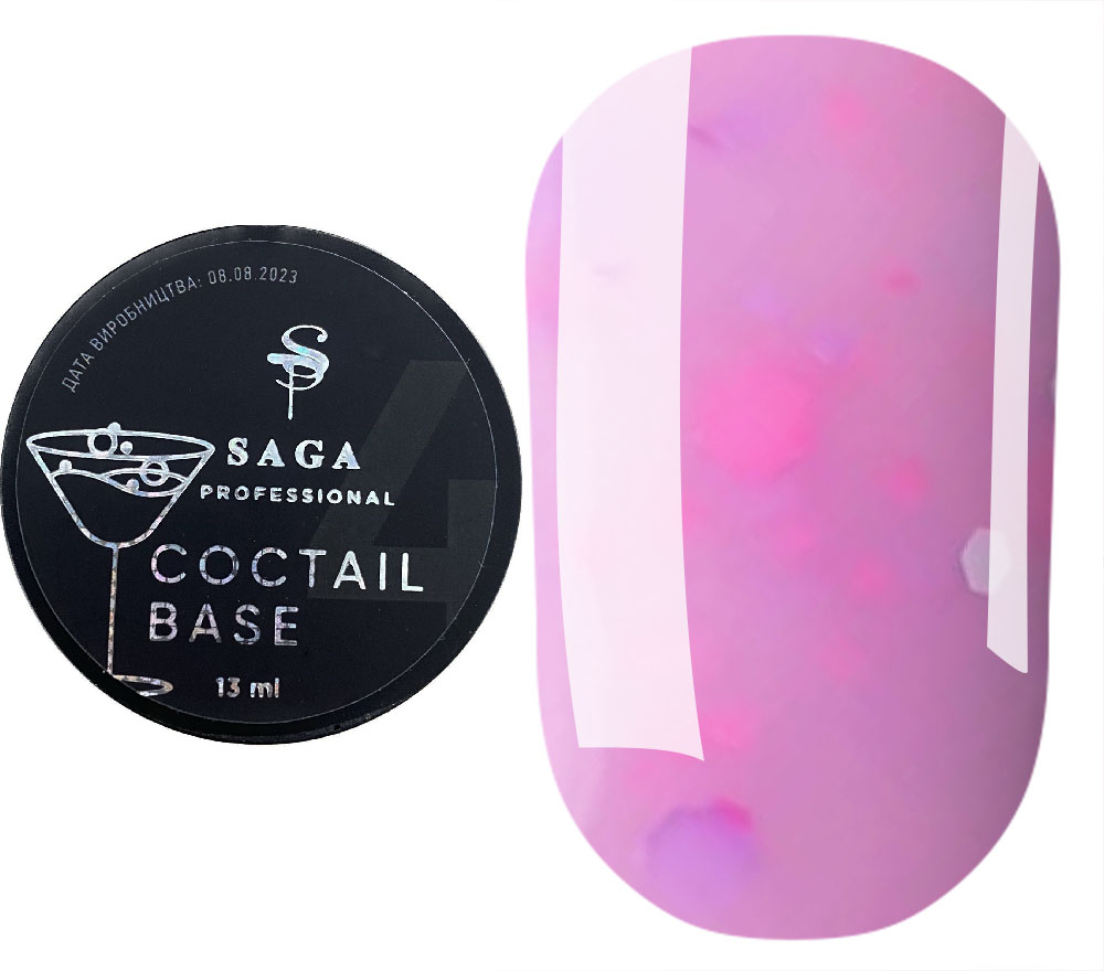 SAGA professional COCTAIL BASE 03 (світло-рожевий з пластівцями), 13 мл
