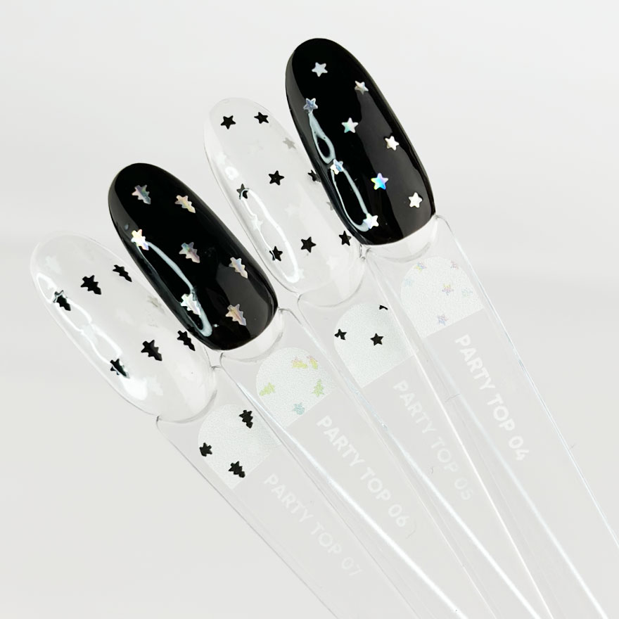 Nails Of The Day Nail top Party top No. 02 (transparent with fine shimmer), 10 ml