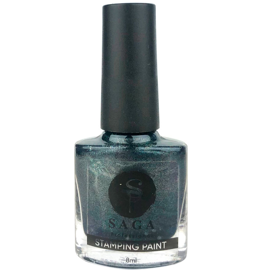 SAGA professional lacquer paint for stamping 18 brilliant green, 8 ml