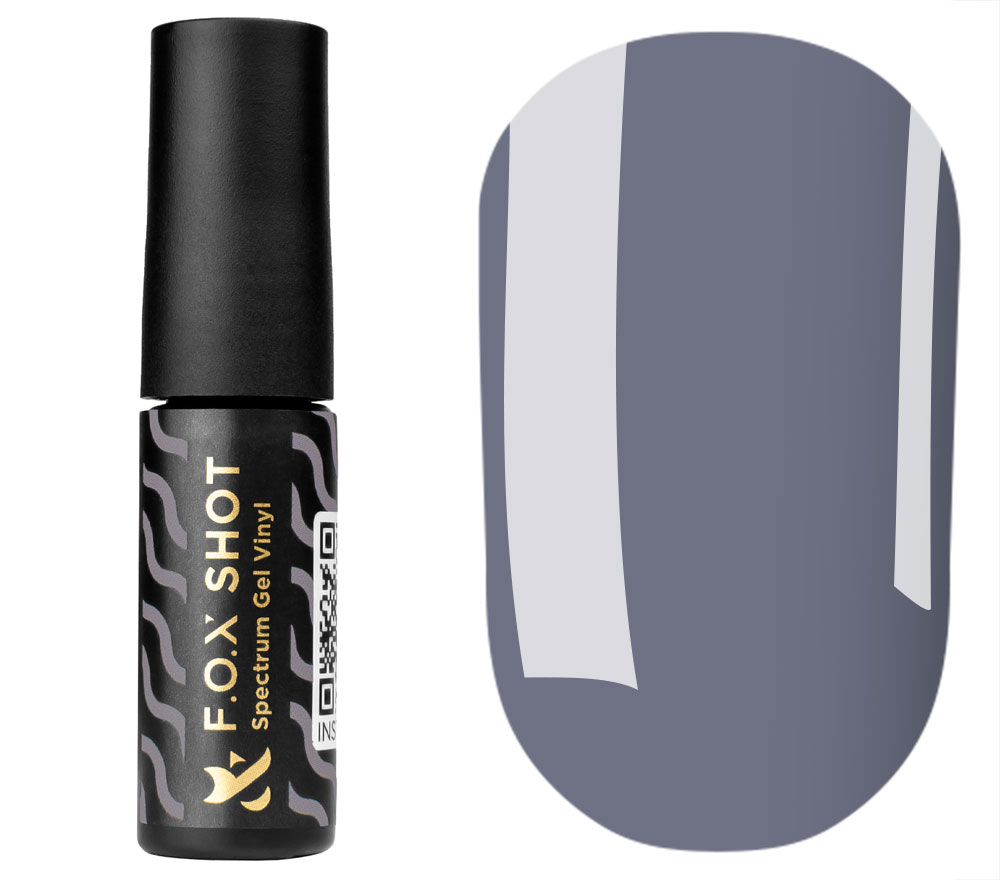 FOX SHOT Spectrum gel varnish No. 012 (dark gray, enamel), 5 ml