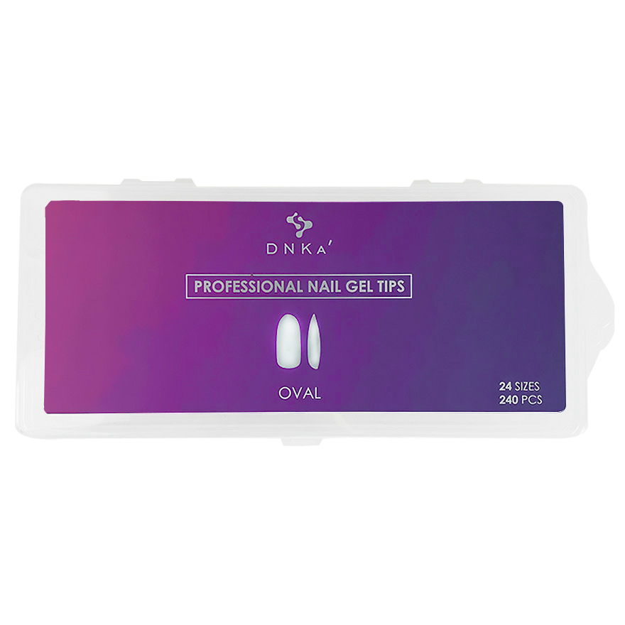 DNKa Гелеві тіпси для нарощування Professional Nail Gel Tips Oval, 240 шт DNKa Гелеві тіпси для нарощування Professional Nail Gel Tips Oval, 240 шт