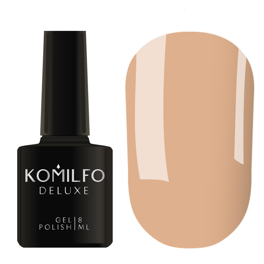 Гель-лак Komilfo Deluxe Series D012 (темно-нюдовий, емаль), 8 мл
