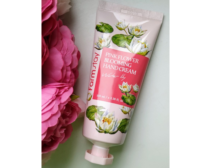 FARMSTAY Pink Flower Blooming Hand Cream Water Lily - Hand Cream, 100 ml