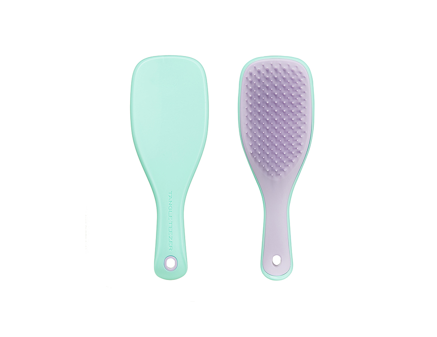 Tangle Teezer Hair Brush The Wet Detangler Mini Wisteria Leaf