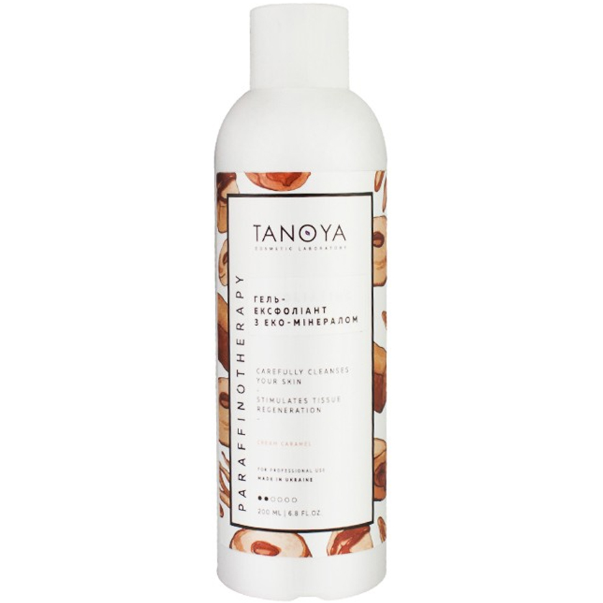 Tanoya Exfoliating Gel for Face, Hands, Feet and Body, Caramel Cream, 200 ml