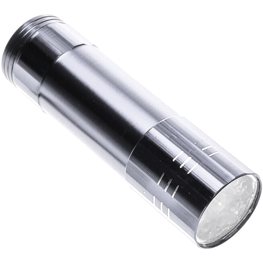 Portable UV LED Flashlight for Express Drying of Gel Polish, Silver