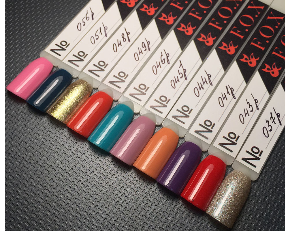 FOX gel varnish No. 043 (classic red, enamel), 7 ml