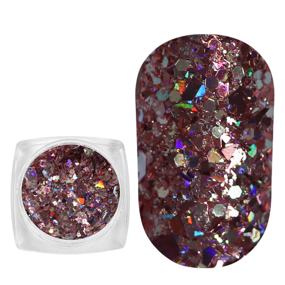 Komilfo sequins MIX chameleon 005, mix sizes, (pink / yellow / green), 1.5 g Komilfo sequins MIX chameleon 005, mix sizes, (pink / yellow / green), 1.5 g