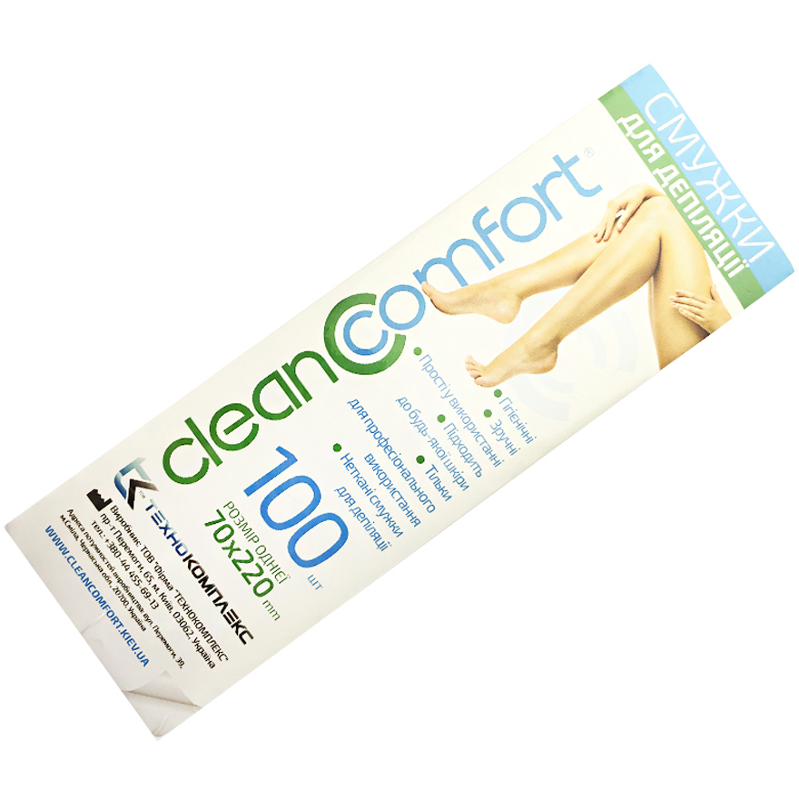 Базовый набор для депиляции (белый с розовым воскоплав) с полосками Clean Comfort