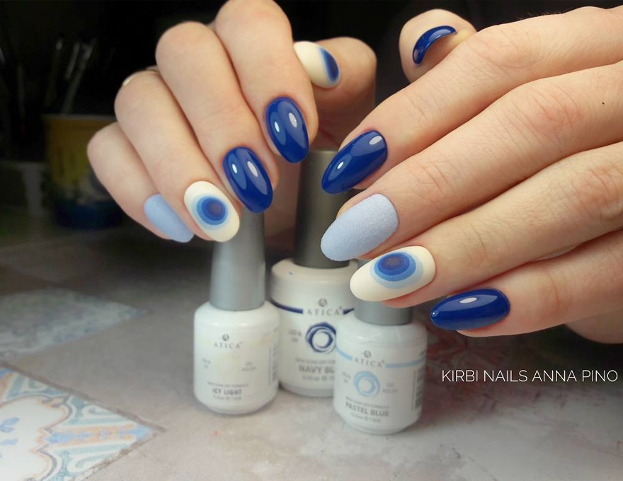 Gel varnish Atica Navy blue GPM49 (blue, enamel), 7.5 ml