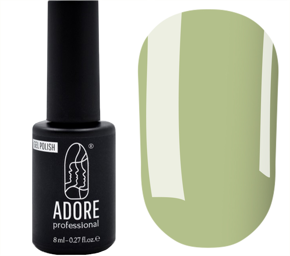 ADORE Professional Gel Polish 505 "ivy" (light olive, enamel), 8 ml