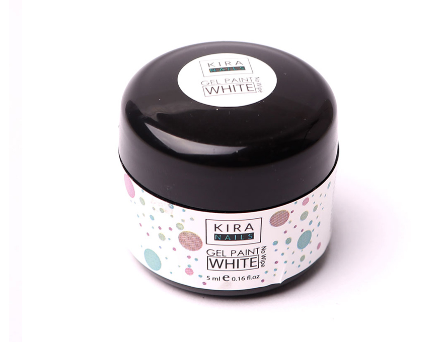 Гель-краска Kira Nails No Wipe, White, 5 мл
