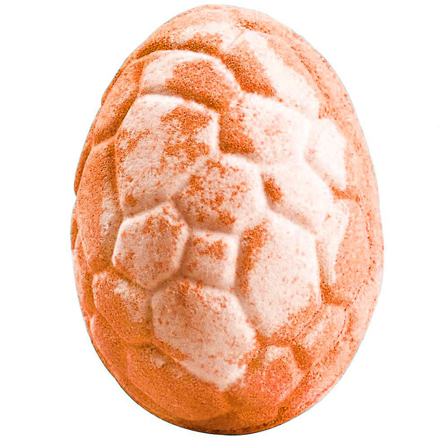 Bath bomb with toy, white-orange, 100 g