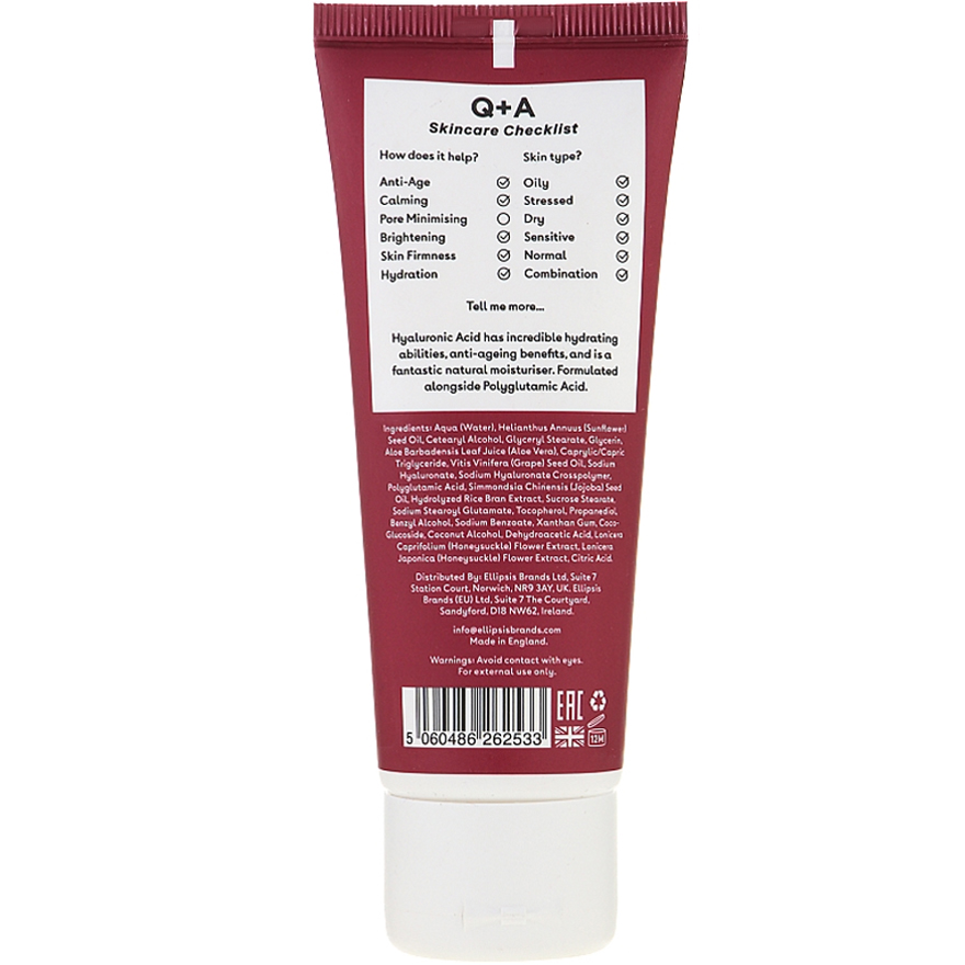 Q+A Hyaluronic Acid Daily Moisturizer, 75 ml