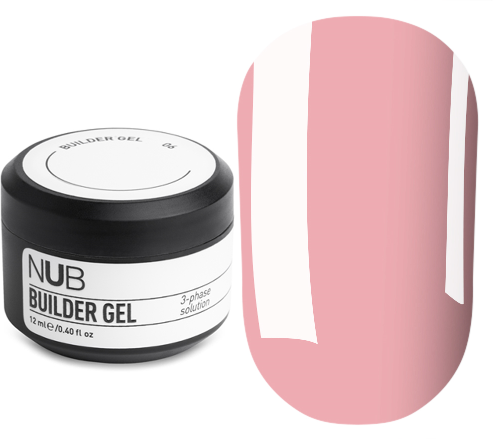 NUB Builder Gel No. 06 - Three-phase thick (nude) building gel, 12 ml
