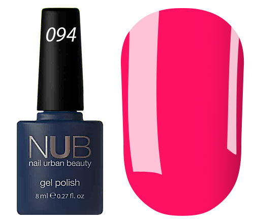 Гель-лак NUB 094 Privileged (малиново-розовый, эмаль), 8 мл