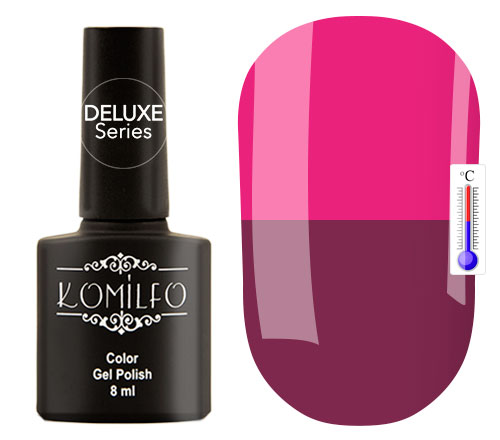 Gel Polish Komilfo DeLuxe Termo C007 (eggplant, when heated - muted, dark pink), 8 ml