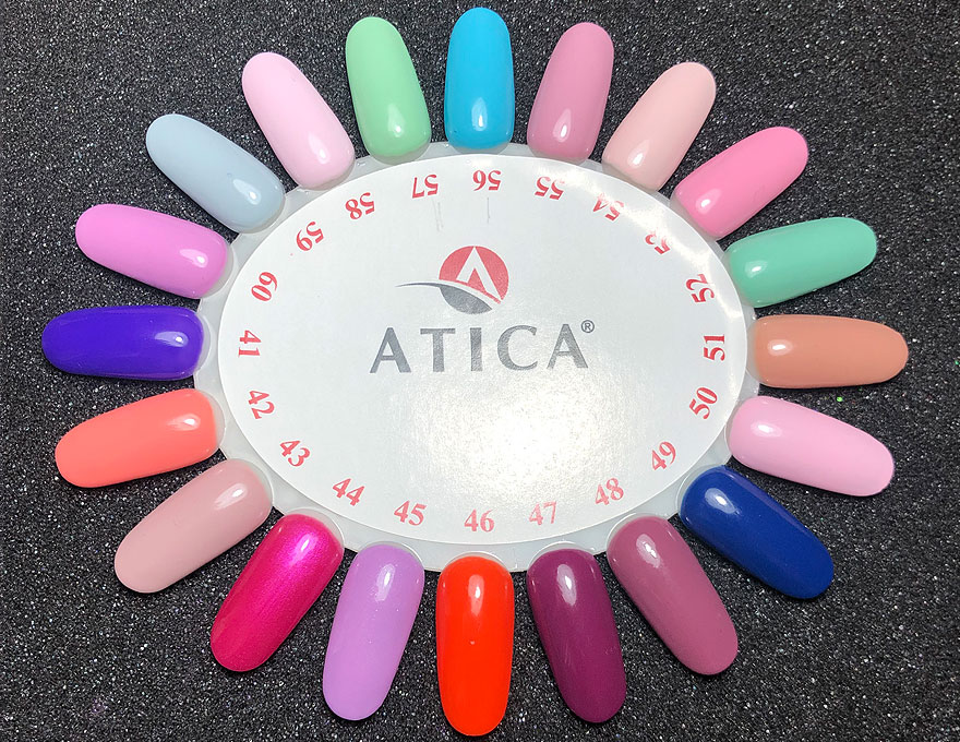 Gel varnish Atica Rebel Pink GPM44 (hot pink, micro-shine), 7.5 ml