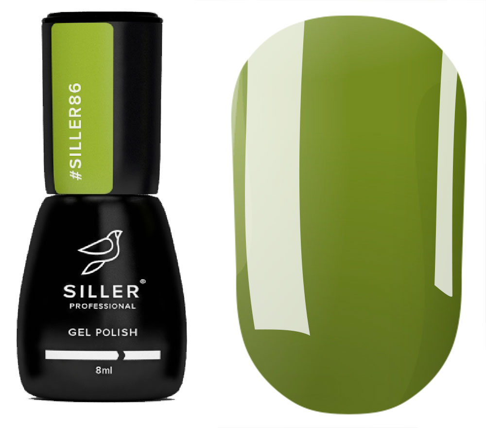 Siller gel varnish No. 086 (dark green, enamel), 8 ml